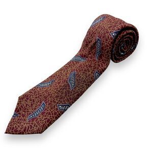 Enrico Coveri Mens Vintage Silk Dress Tie Made in Italy Abstract Design 57" 3.5"